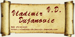 Vladimir Dujanović vizit kartica